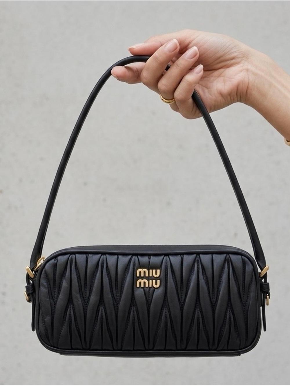 Miu Miu Matelassé nappa leather pouch